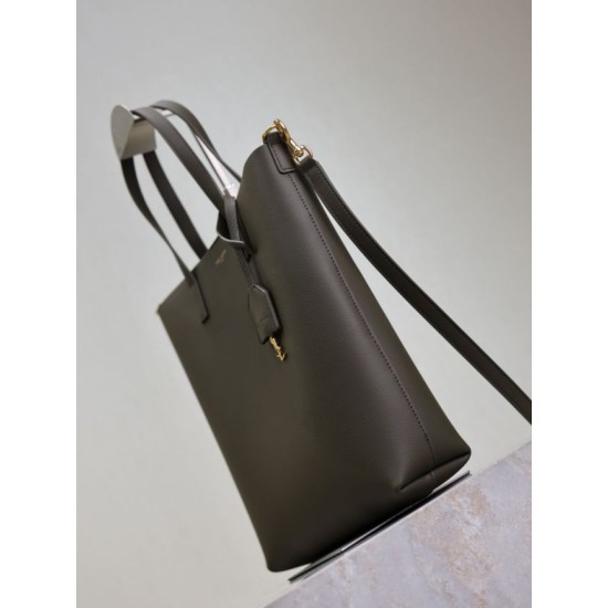Replica YSL Saint Laurent Toy North/South Vertical Tote Bag Dark Green Clone Cheap