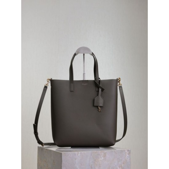 Replica YSL Saint Laurent Toy North/South Vertical Tote Bag Dark Green Clone Cheap