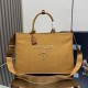 Replica Prada Jardinière Extra Large Cotton Canvas Tote Bag Brown Clone Cheap