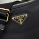 Knockoff Prada Re-Nylon Demi-Lune Crossbody Bag 1BH222 Black Fake Sale Online Replica Prada Re-Nylon Demi-Lune Crossbody Bag 1BH222 Black Clone Cheap