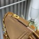 Knockoff Prada Re-Nylon Demi-Lune Crossbody Bag 1BH222 Brown Fake Sale Online Replica Prada Re-Nylon Demi-Lune Crossbody Bag 1BH222 Brown Clone Cheap