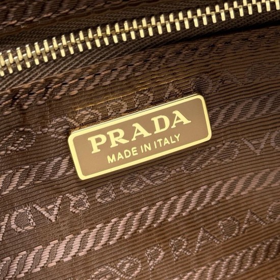Knockoff Prada Re-Nylon Demi-Lune Crossbody Bag 1BH222 Brown Fake Sale Online Replica Prada Re-Nylon Demi-Lune Crossbody Bag 1BH222 Brown Clone Cheap