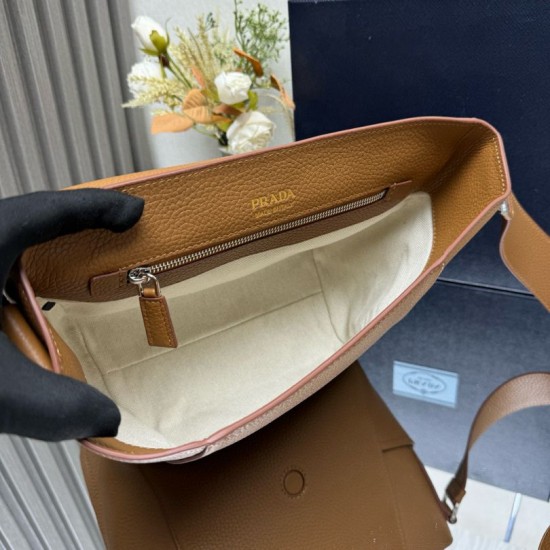Knockoff Prada Messenger Crossbody Bag 2VD069 Brown Fake Sale Online Replica Prada Messenger Crossbody Bag 2VD069 Brown Clone Cheap