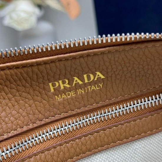 Replica Prada Messenger Crossbody Bag 2VH178 Brown Clone Cheap