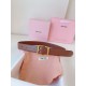 Replica Miu Miu 35mm Gold-Tone Buckle Belt Brown Clone Cheap