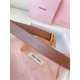 Replica Miu Miu 35mm Gold-Tone Buckle Belt Brown Clone Cheap