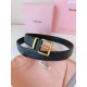 Replica Miu Miu 35mm Gold-Tone Buckle Belt Black Clone Cheap