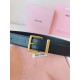 Replica Miu Miu 35mm Gold-Tone Buckle Belt Black Clone Cheap