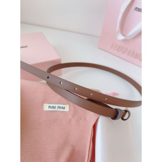Knockoff Miu Miu 15mm Gold-Tone Buckle Belt Brown Fake Sale Online Replica Miu Miu 15mm Gold-Tone Buckle Belt Brown Clone Cheap