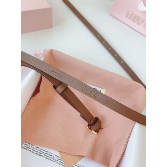 Knockoff Miu Miu 15mm Gold-Tone Buckle Belt Brown Fake Sale Online Replica Miu Miu 15mm Gold-Tone Buckle Belt Brown Clone Cheap