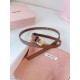 Knockoff Miu Miu 15mm Gold-Tone Buckle Belt Brown Fake Sale Online Replica Miu Miu 15mm Gold-Tone Buckle Belt Brown Clone Cheap