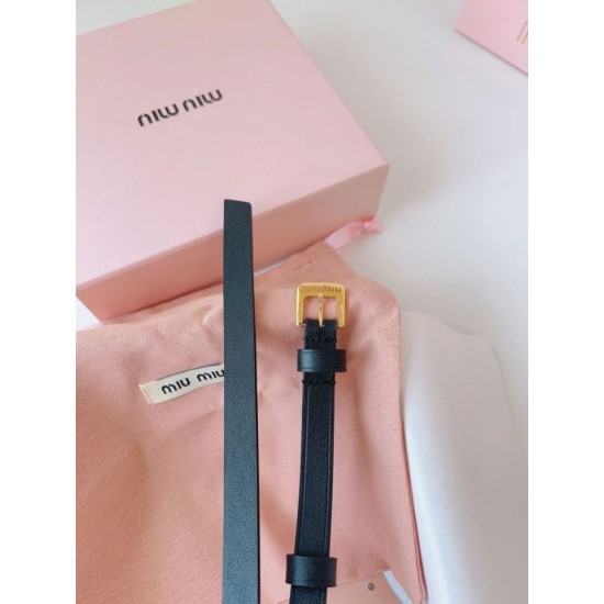 Knockoff Miu Miu 15mm Gold-Tone Buckle Belt Black Fake Sale Online Replica Miu Miu 15mm Gold-Tone Buckle Belt Black Clone Cheap