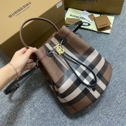 Replica Burberry Small TB Bucket Bag Coffee Clone Cheap