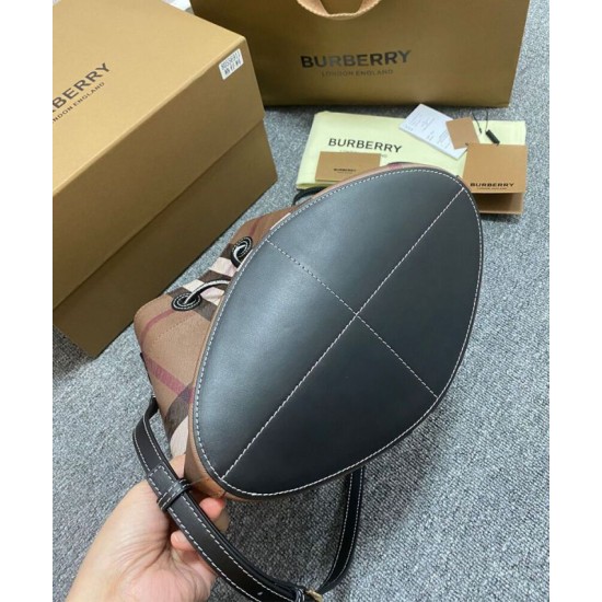 Replica Burberry Small TB Bucket Bag Coffee Clone Cheap