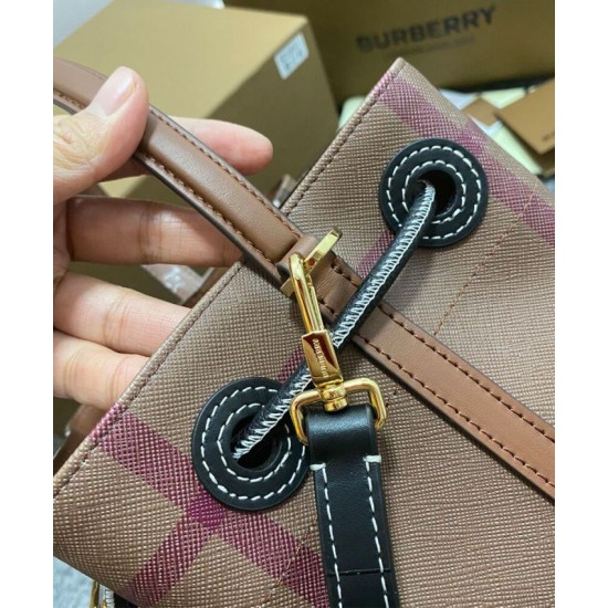 Replica Burberry Small TB Bucket Bag Coffee Clone Cheap