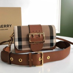 Replica Burberry Small Buckle Crossbody Bag Coffee Clone Cheap