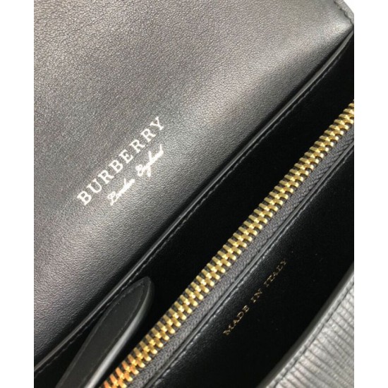 Replica Burberry Small Buckle Crossbody Bag Black Clone Cheap