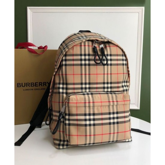 Replica Burberry Check Backpack Apricot Clone Cheap