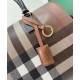 Replica Burberry Medium Check Bowling Bag Brown Clone Cheap