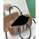 Replica Burberry Medium Check Bowling Bag Brown Clone Cheap