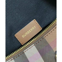 Replica Burberry Medium Check Bowling Bag Brown Clone Cheap