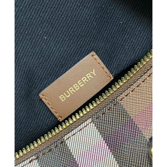 Replica Burberry Medium Check Bowling Bag Brown Clone Cheap
