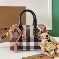 Replica Burberry Mini Check Bowling Bag Clone Cheap