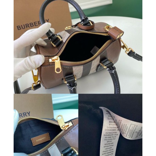 Replica Burberry Mini Check Bowling Bag Clone Cheap