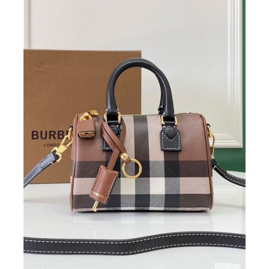 Replica Burberry Mini Check Bowling Bag Clone Cheap