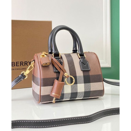 Replica Burberry Mini Check Bowling Bag Clone Cheap