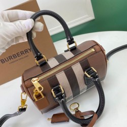 Replica Burberry Mini Check Bowling Bag Clone Cheap