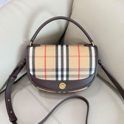 Replica Burberry Highlands Crossbody Bag Dark Coffee Clone Cheap