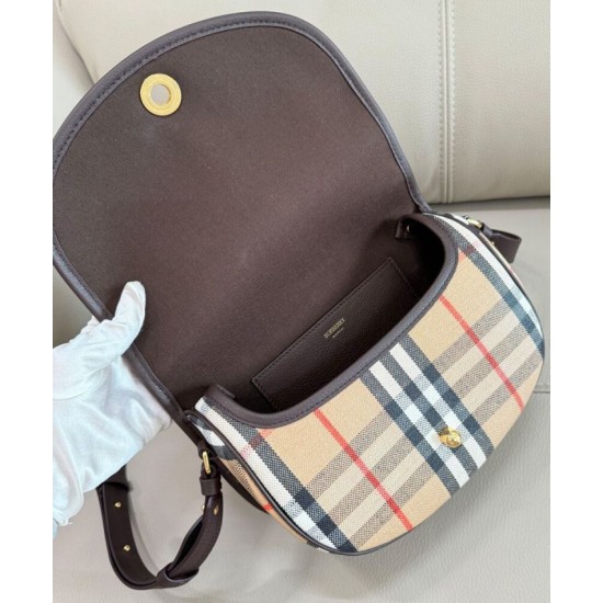 Replica Burberry Highlands Crossbody Bag Dark Coffee Clone Cheap