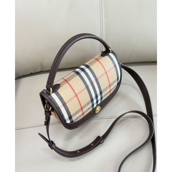 Replica Burberry Highlands Crossbody Bag Dark Coffee Clone Cheap