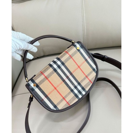 Replica Burberry Highlands Crossbody Bag Dark Coffee Clone Cheap