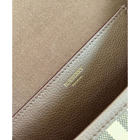 Replica Burberry Highlands Crossbody Bag Dark Coffee Clone Cheap