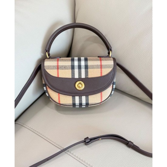 Replica Burberry Mini Highlands Bag Dark Coffee Clone Cheap