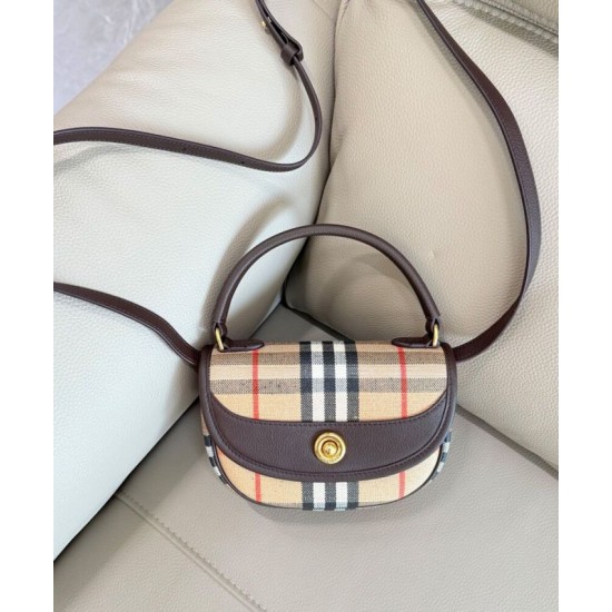 Replica Burberry Mini Highlands Bag Dark Coffee Clone Cheap