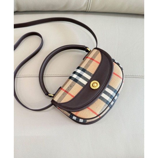 Replica Burberry Mini Highlands Bag Dark Coffee Clone Cheap