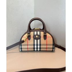 Replica Burberry Highlands Mini Tote Bag Dark Coffee Clone Cheap