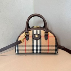 Replica Burberry Highlands Mini Tote Bag Dark Coffee Clone Cheap