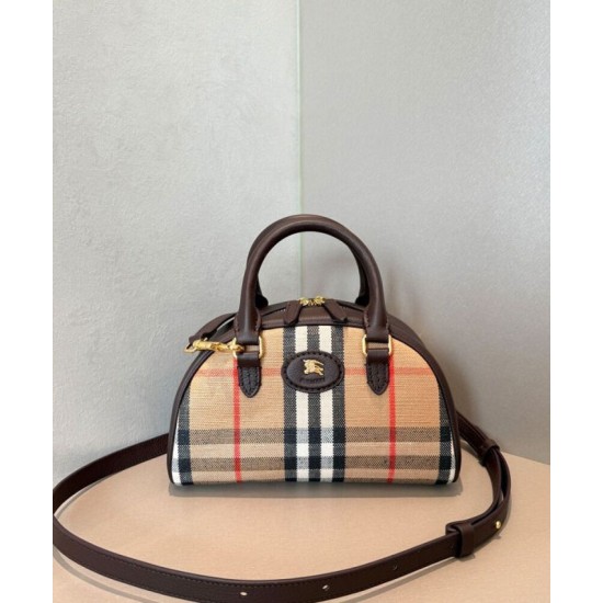 Replica Burberry Highlands Mini Tote Bag Dark Coffee Clone Cheap