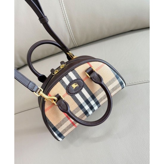 Replica Burberry Highlands Mini Tote Bag Dark Coffee Clone Cheap