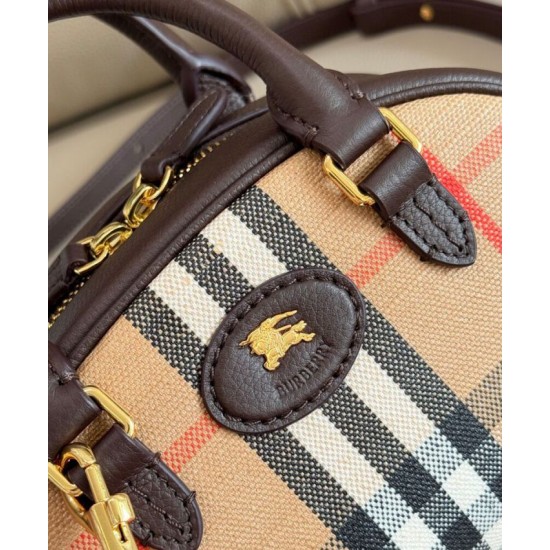 Replica Burberry Highlands Mini Tote Bag Dark Coffee Clone Cheap
