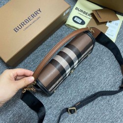 Replica Burberry Top Handle Bag Black Clone Cheap