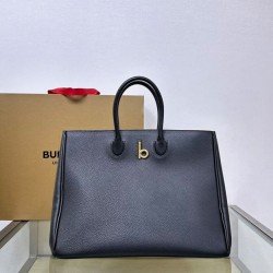 Replica Burberry Medium Rocking Horse Tote Bag Black Clone Cheap