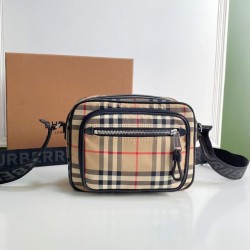Replica Burberry Vintage Check Crossbody Bag Apricot Clone Cheap