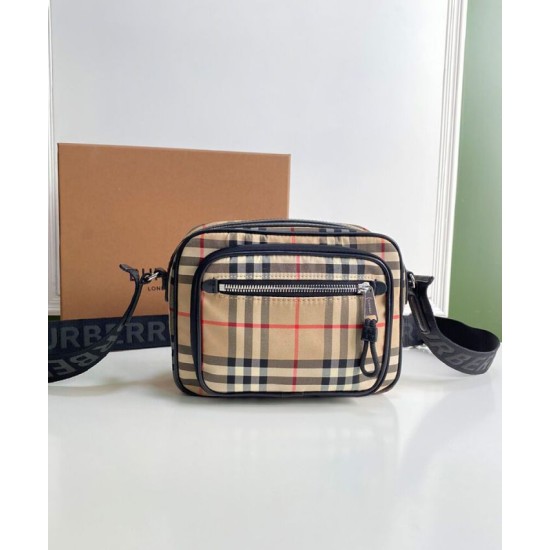 Replica Burberry Vintage Check Crossbody Bag Apricot Clone Cheap