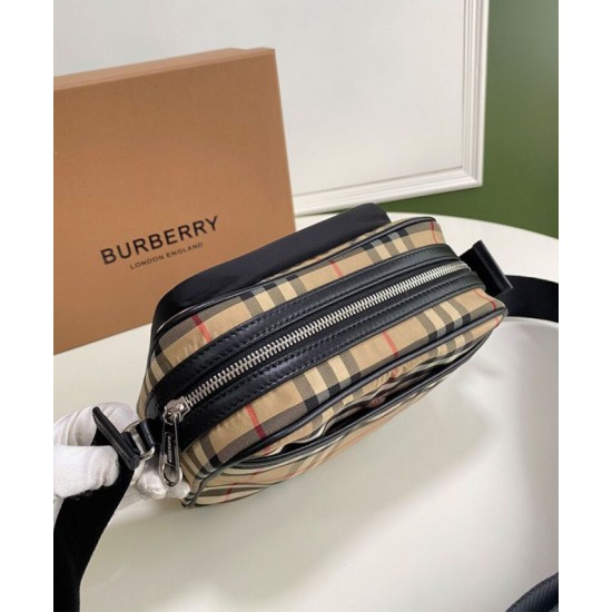 Replica Burberry Vintage Check Crossbody Bag Apricot Clone Cheap