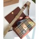 Replica Burberry Vintage Check Note Crossbody Bag Coffee Clone Cheap